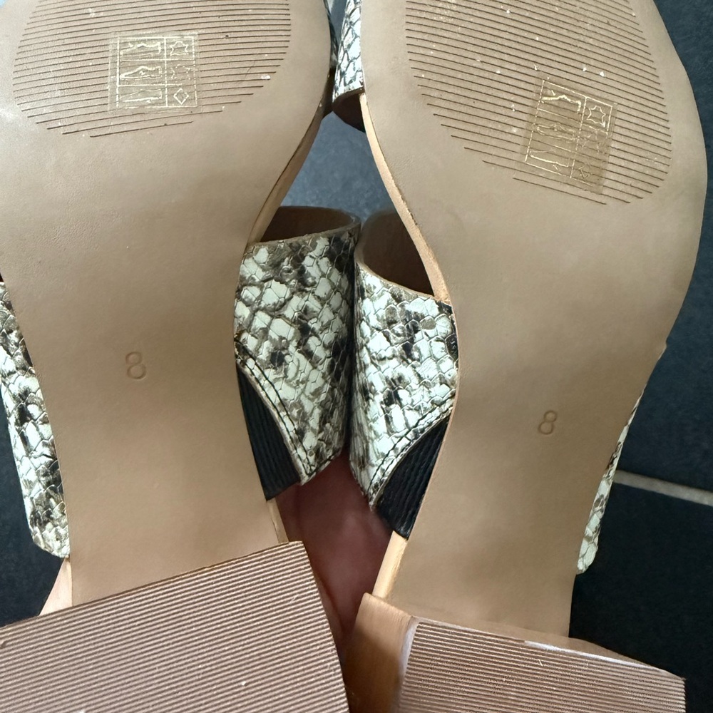 Madewell Kiera snakeskin sandals size 8 - Picture 6 of 6